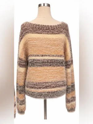 BKE Fuzzy Striped Sweater — Size Small thumbnail 3