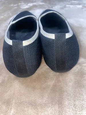 Kelly & Katie Black Knit Ballet Flats with Cream Trim thumbnail 3