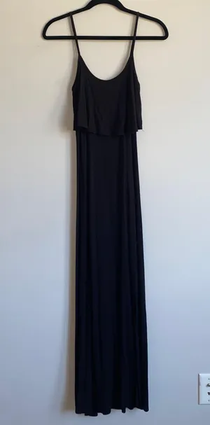 Charlotte Russe Black Ruffle Maxi Dress thumbnail 5