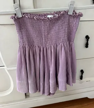 Purple Queen of Sparkles smocked pleated mini swing skort thumbnail 1
