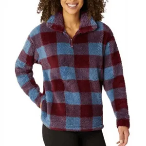 Eddie Bauer Fast Fleece Plush 1/4-Zip Small Checkered thumbnail 2