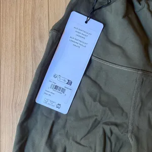 ALO Yoga SOFTSCULPT HIGH WAIST Olive Green Leggings thumbnail 2