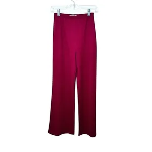 Reformation Size XS Wide Leg Pants Maroon Red Elastic Waist NWT‎ Casual thumbnail 2
