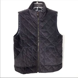 Wishlist Navy Bluw Quilted Corduroy Vest Puffer Country Club Fisherman NEW M thumbnail 2