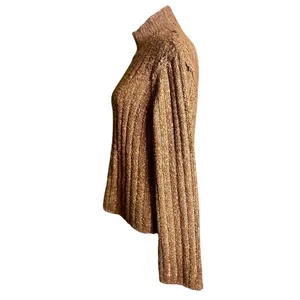 Steve Madden Mock Neck Sweater Womens Medium Brown New Ribbed thumbnail 7