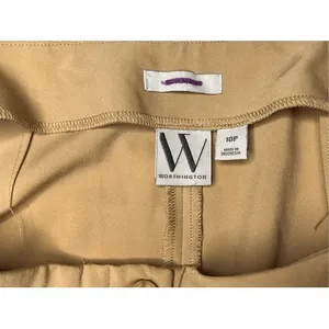 Worthington High Waisted Slim Ankle Petite Pants Tan Workwear Feminine 10P‎ NWT thumbnail 3