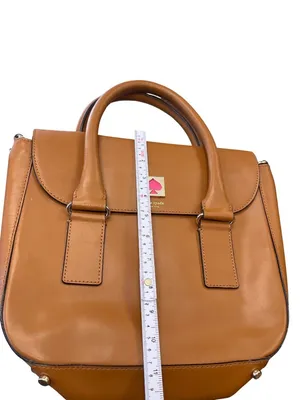Kate Spade NY womans brown leather satchel shoulder handbag SKU 10-054 thumbnail 3