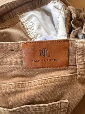 Lauren Ralph Lauren Tan Corduroy‎ Straight Leg Pants 4P Camel Brown Preppy thumbnail 4
