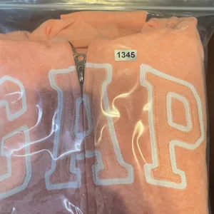 1345 | GAP Loungewear Embroidered Full Zip Hoodie Paradise‎ Peach Women S thumbnail 8