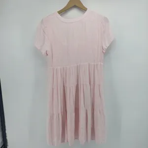 Anthropologie Maeve Tania Sacha Tiered Tunic Dress Pink Babydoll Size Small thumbnail 4