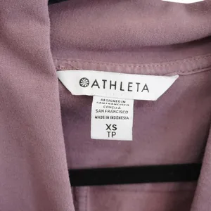 Athleta XS Purple Mindset‎ Wrap Sweatshirt Fleece Side Tie Pilates Balletcore thumbnail 5