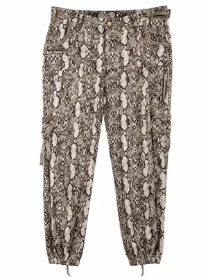 Marrakech Silky Jogger Pants 31 Snakeskin Print Lightweight Relaxed thumbnail 2