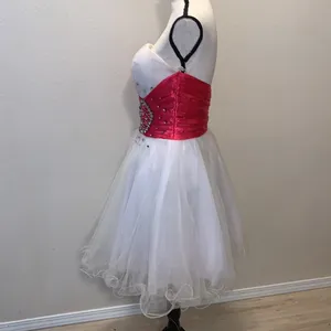 May Queen Couture white short ball gown formal dress thumbnail 5