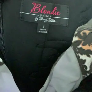 Blondie Nites Black and white gown thumbnail 5