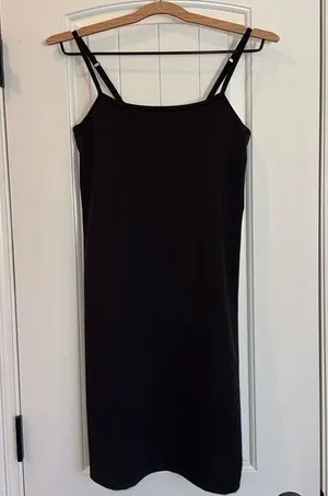 ATHLETA Black Mini Cami Slip Dress • Size Small • EUC thumbnail 1