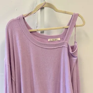 We The Free Flaunt It‎ Pullover Magical Lilac Top Sweater Off the Shoulder Small thumbnail 4