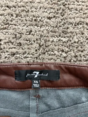 7 For All Mankind Brown Leather Pants thumbnail 2