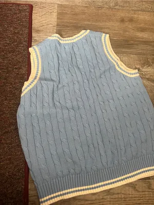 Brandy Melville John galt blue knit sweater vest thumbnail 6