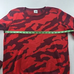 Cabi Camo Print‎ Sweater Crew Neck Long Sleeve Pullover Knit Top Red Size Medium thumbnail 8