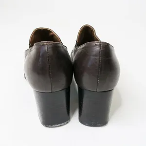 Vintage 90s Roberto Botticelli Brown Leather Heeled Loafers thumbnail 9
