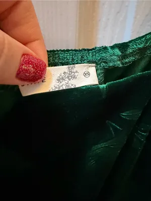 Altar'd State Deep Green Floral Velvet Mini Dress size XS thumbnail 3