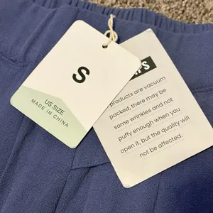 Women's Blue Wide-Leg Crop Pants Size S Cotton Linen Blend Size Small Pockets thumbnail 9