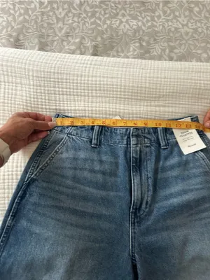 Madewell Blue Wide Leg Flare Jeans thumbnail 7