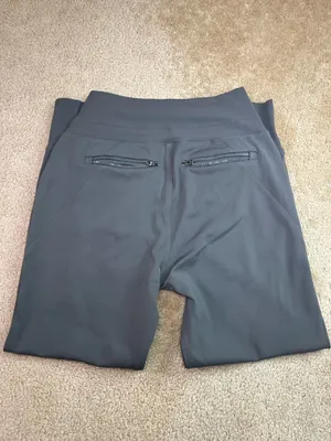 Athleta Women’s Jogger Pants Size Small Gray Ribbed Waist Zipper Pockets Athleisure thumbnail 2