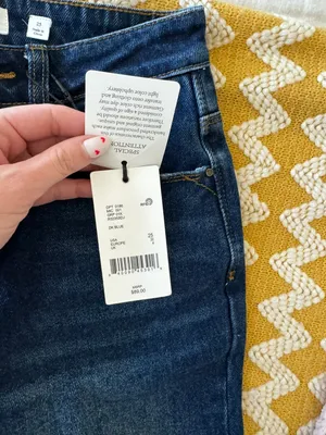 A loves A High Rise Straight Leg Blue Jeans thumbnail 5