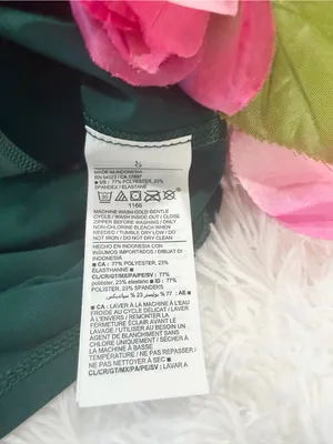 Old Navy PowerSoft Sleeveless Half Zip Crop Top L Green Colorblock Activewear thumbnail 3