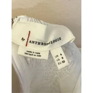 Anthropologie Alene Embroidered Lace Midi Dress White XS/O thumbnail 7