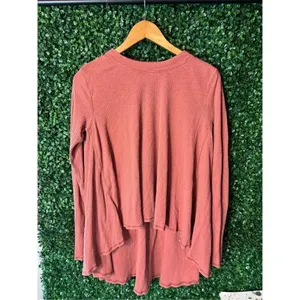 Lululemon Dare to Drape Long Sleeve Top Size 6 Flowy Hi Low Hem Rustic Clay thumbnail 2