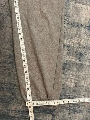 Nike Heathered Gray Club Fleece Mid Rise Oversized Sweatpants Women's Small thumbnail 8