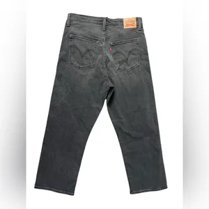 Levi’s NWT Ribcage Straight Ankle Jeans Black High Rise Denim Size 32 thumbnail 3