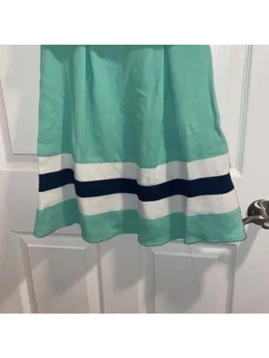 Ya Los Angeles Blue Color Block Cheer Style Sleeveless Fit and Flare Dress thumbnail 5