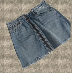 We The Free Denim Front-Zip Mini Skirt thumbnail 1
