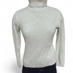 Reference Point Vintage Y2K Cable Knit Green Turtleneck Sweater thumbnail 3