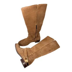 UGG Channing Suede Riding Boots Chestnut Brown Buckle thumbnail 5