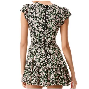 Alice + Olivia Mariska Floral Ruffle Tiered Skort Romper Mini Dress Multi Size 2 thumbnail 2