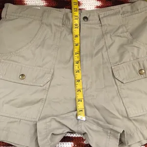 Vintage Khaki Hiking Bermuda Cargo Explorer Adventure Shorts #Dora #Boho thumbnail 6