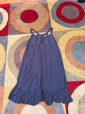 American Eagle Outfitters Grey Mini Sundress / Coverup Dress Crochet Tassel S thumbnail 4
