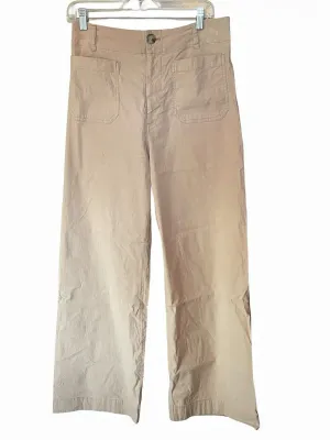 Maeve Anthropologie Colette High Rise Wide Leg Pants Beige Size 31 thumbnail 2