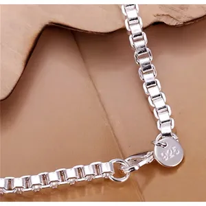 Solid Box Chain Bracelet | 925 Sterling‎ Silver thumbnail 12