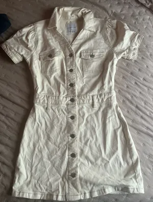 Celebrity Pink Cream denim dress thumbnail 1
