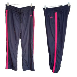 Vintage Nike Black Pink Warm Up Training Pants Women’s Size L Lined Streetwear thumbnail 2