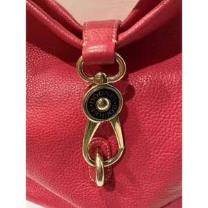 Dooney & Bourke Fuchsia Pebbled Leather Shoulder Hobo Bag with Silver Hardware thumbnail 2