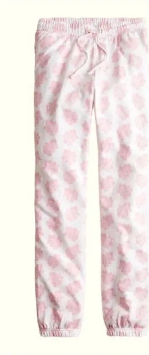 J.Crew Pink And White Sweatpants 100% Cotton Size XS NWT thumbnail 1