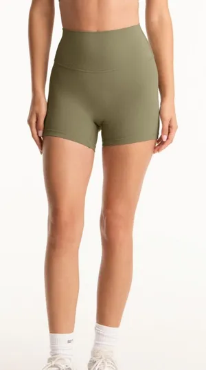 Light Green Set Active Women's High-Waisted‎ Shorts thumbnail 1