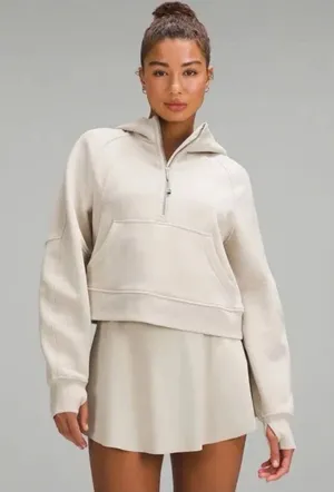 Lululemon Scuba Oversized Half-Zip Hoodie Sweatshirt Bone Size XS/S thumbnail 1