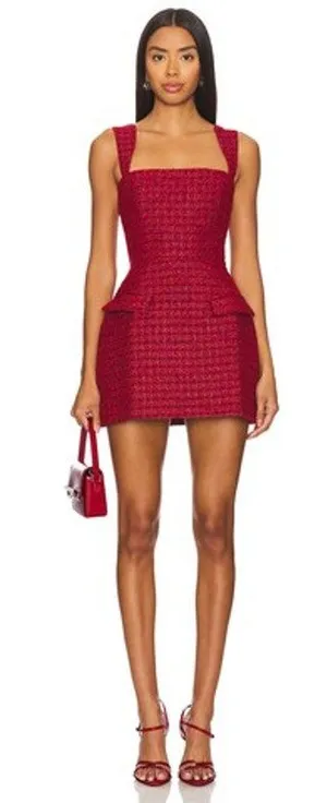 Amanda Uprichard Bethany Skort Romper Dress Women Size Medium Durham Tweed thumbnail 1